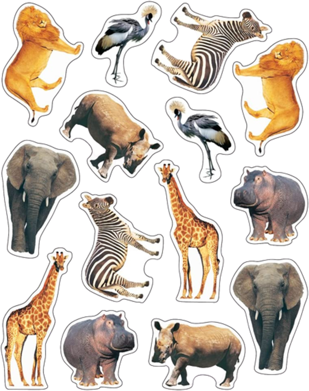 Wild Animal Shape Stickers – 84 Pack Colorful Animal Stickers for Classroom Rewards, Scrapbooking & Crafts